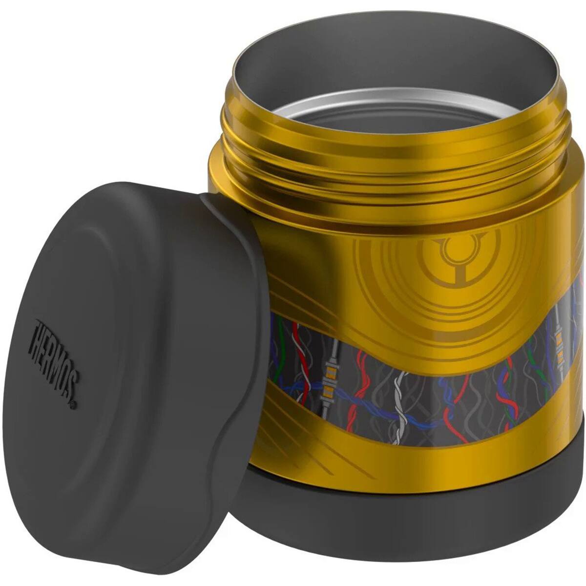 Alt View 2. Thermos - Thermos 10 oz. Kid's Funtainer Insulated Stainless Food Jar - C-3PO - C3PO.