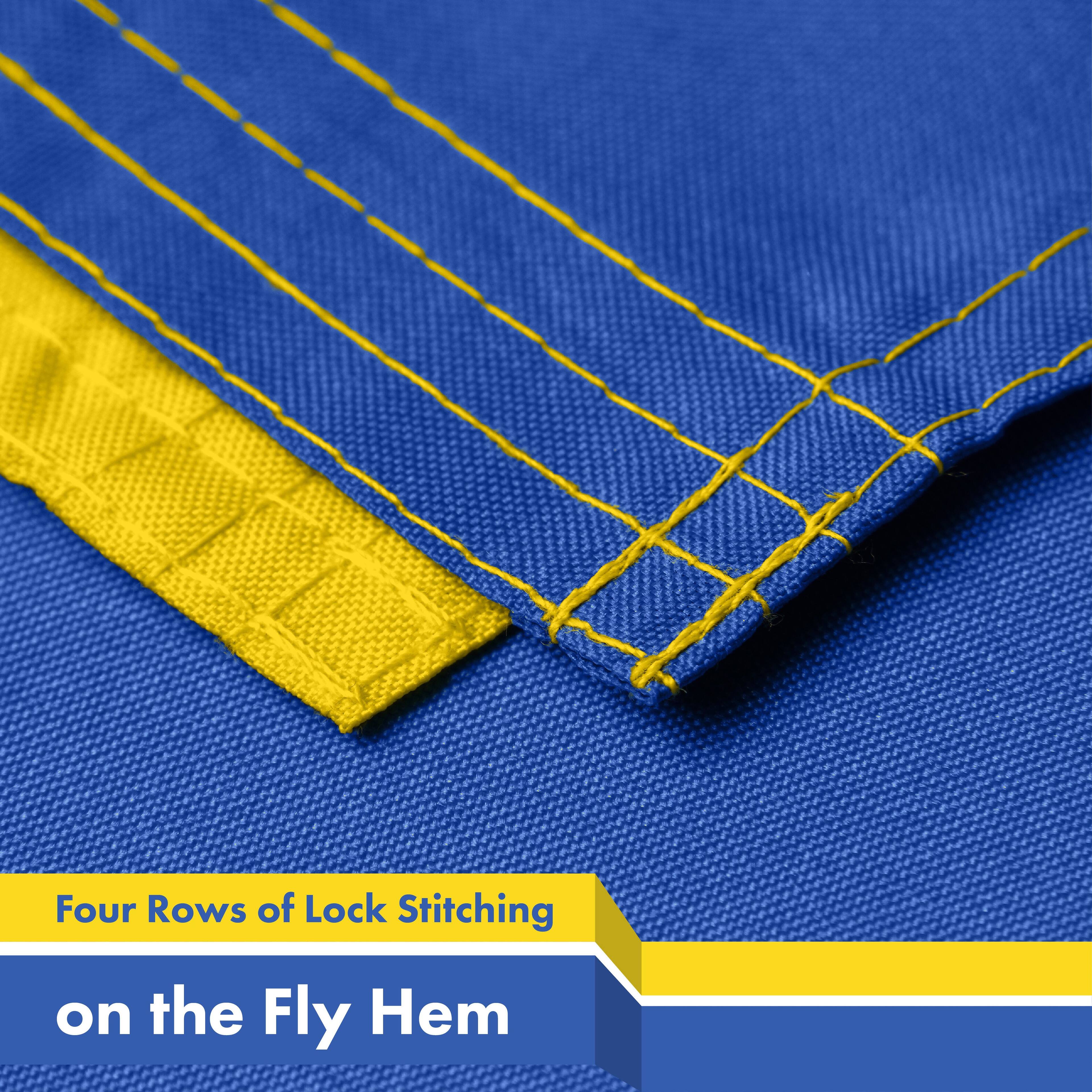 Four Rows of Lock Stitching on the Fly Hem