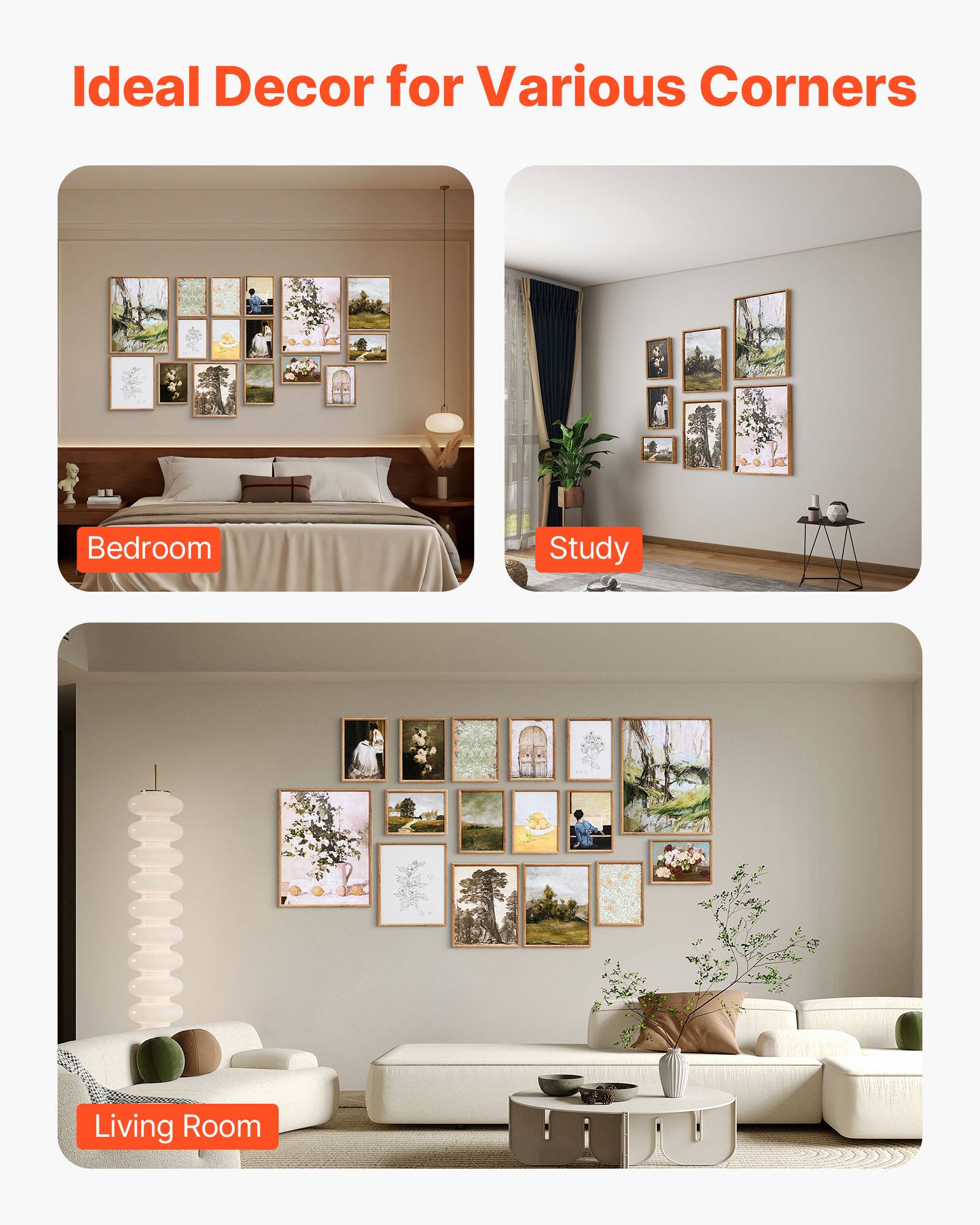 Ideal Decor for Various Corners: Bedroom, Study, Living Room