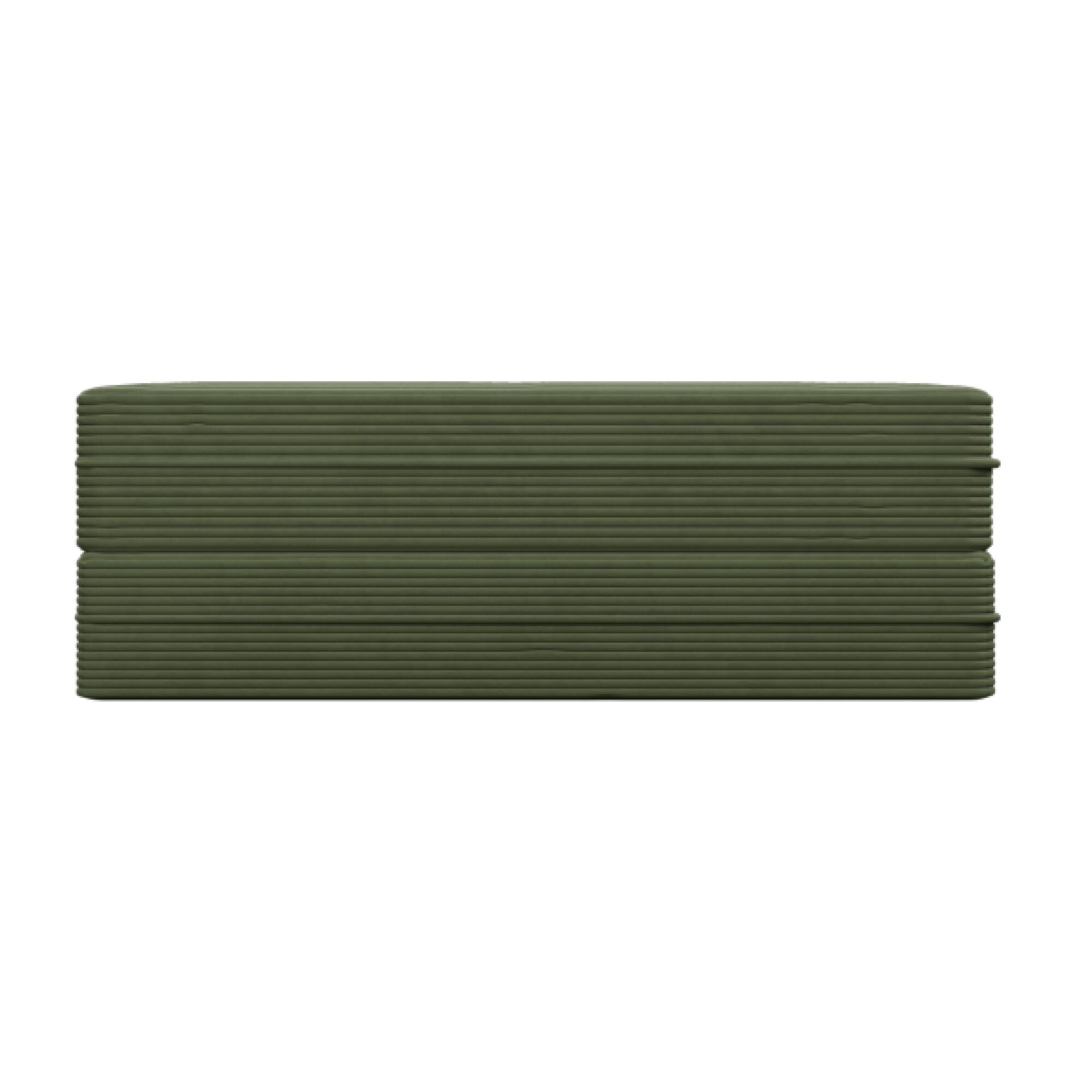 Alt View 8. GOODSILO - Convertible Plush Corduroy Floor Sleeper Sofa with Dual Pillows for Living Room and Guest Use - Green.