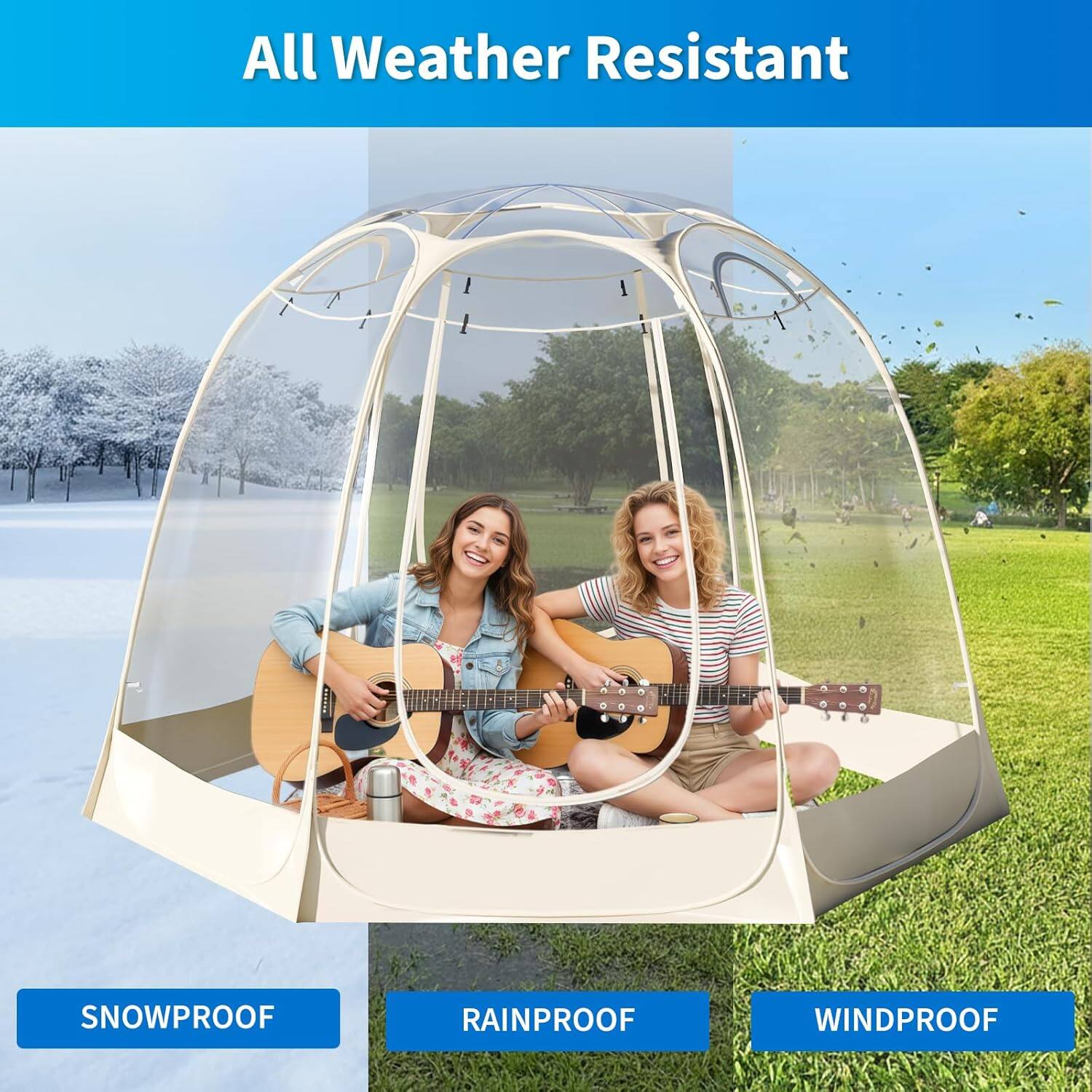 All Weather Resistant

SNOWPROOF  
RAINPROOF  
WINDPROOF