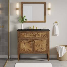Elysian Bathroom Vanity Basin Included by Modway - Black Brown