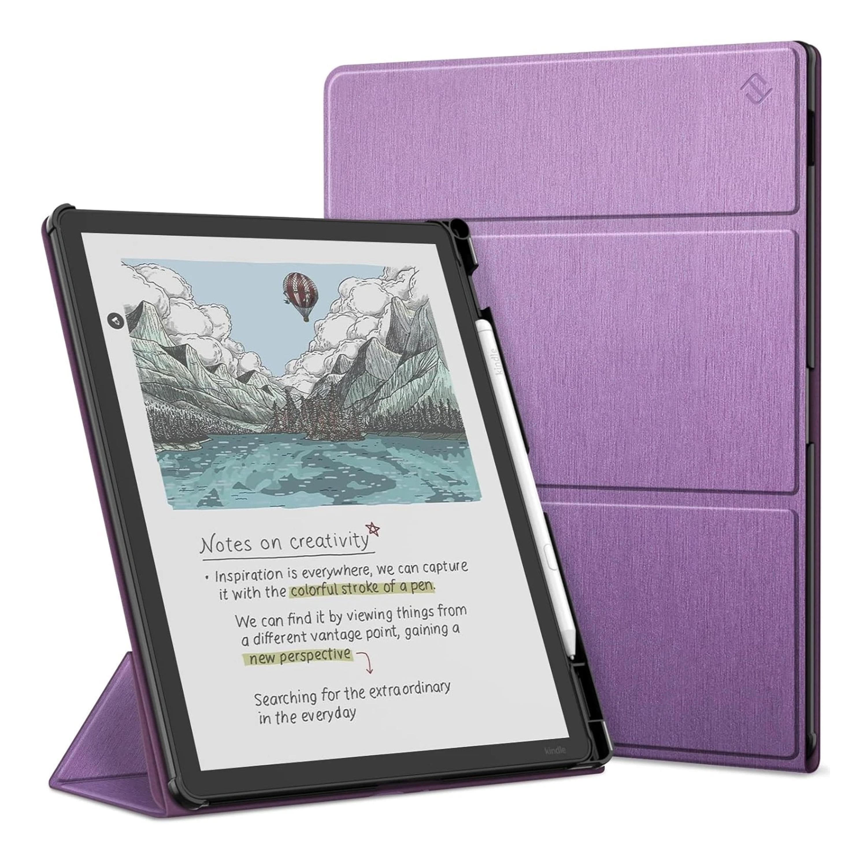Kitcheniva - Two Viewing Angles Stand Case For 11" Kindle Scribe (3rd Gen 2025)/ Colorsoft 2025 E-Reader - Purple