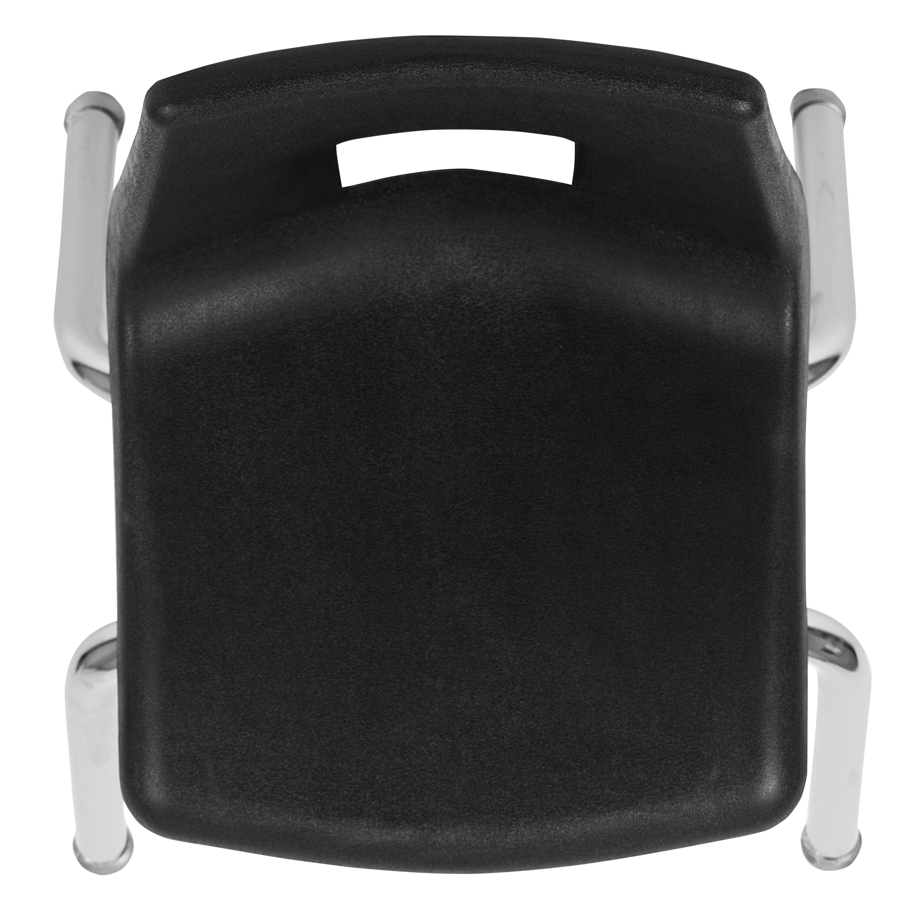 Alt View 7. Emma + Oliver - Student Stack School Chair - 12-inch - Black.