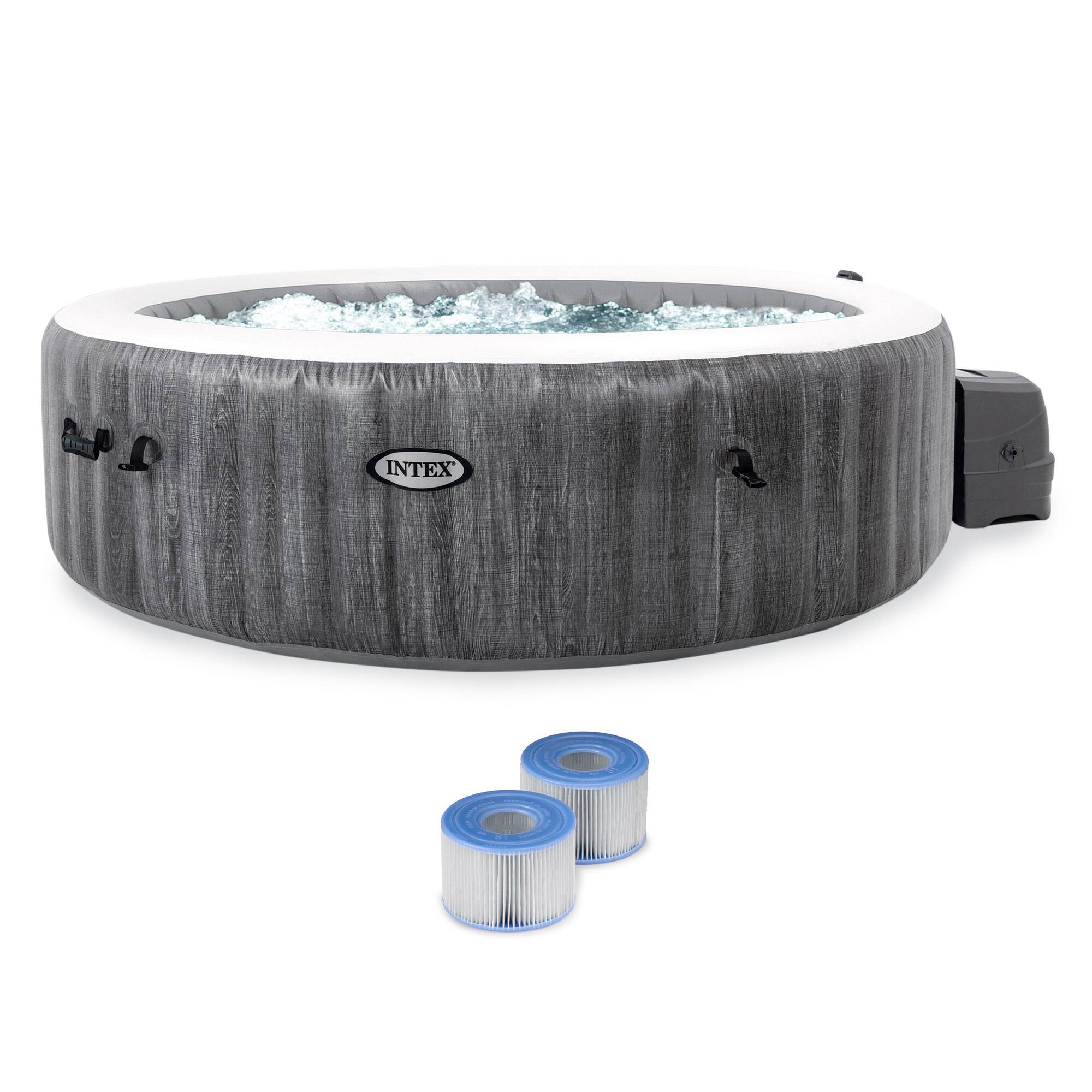Intex - PureSpa Plus Inflatable Hot Tub and Type S1 Filter Cartridges, (12 Pack) - Gray price history on PriceWatchPro