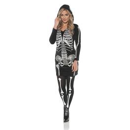 Underwraps - Women's Skeletal Hoodie Dress Costume XL - Black