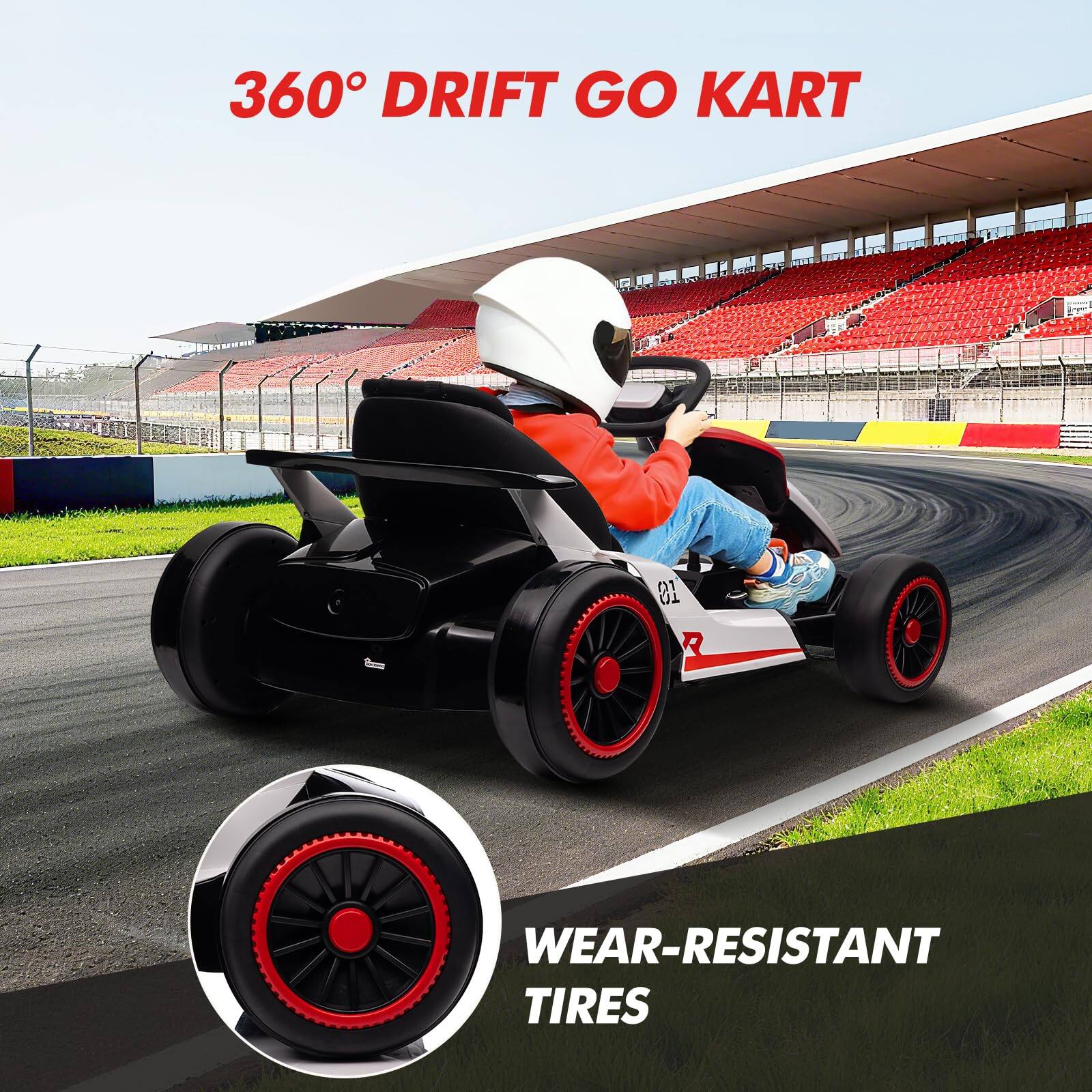 360° DRIFT GO KART

WEAR-RESISTANT TIRES