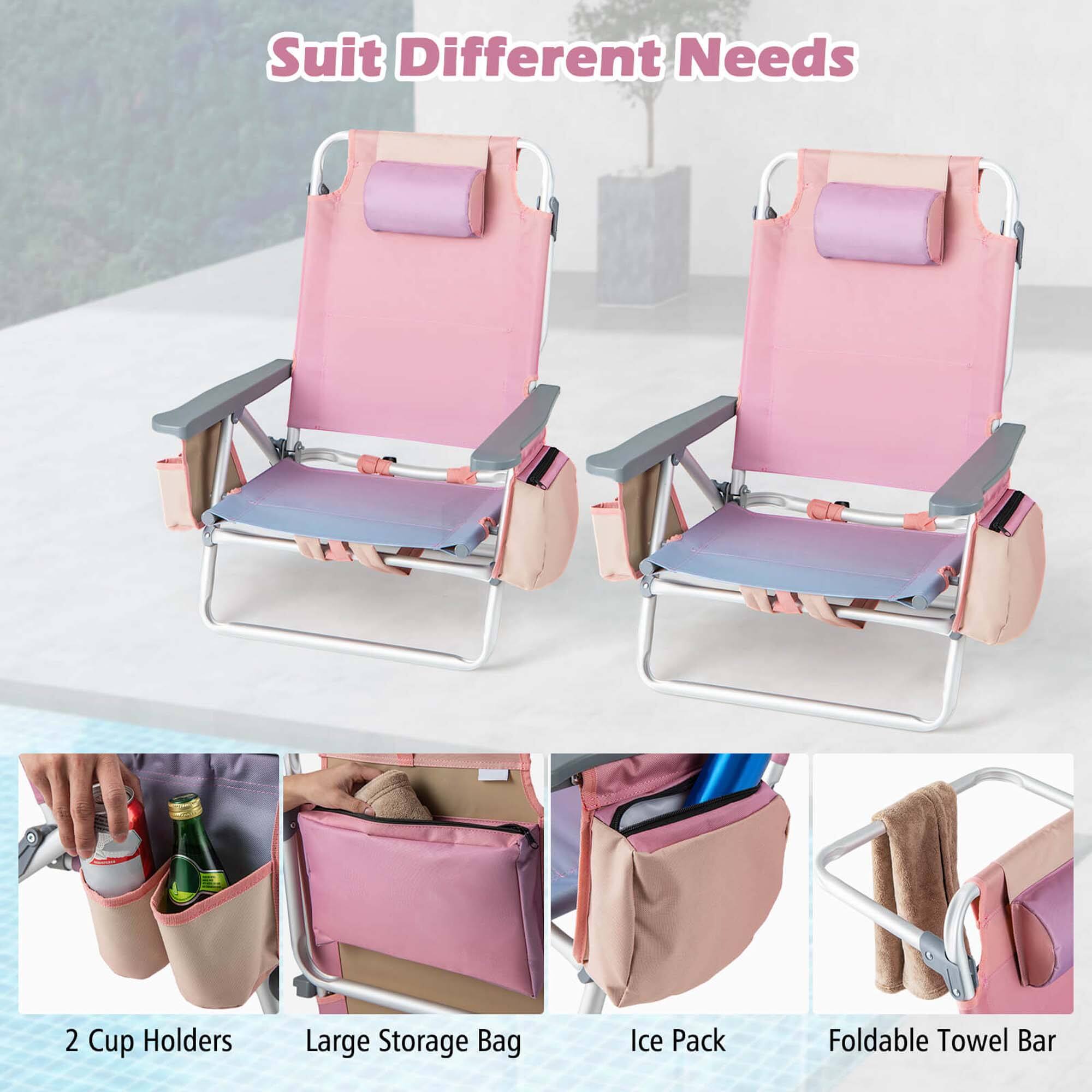 Suit Different Needs

2 Cup Holders  
Large Storage Bag  
Ice Pack  
Foldable Towel Bar