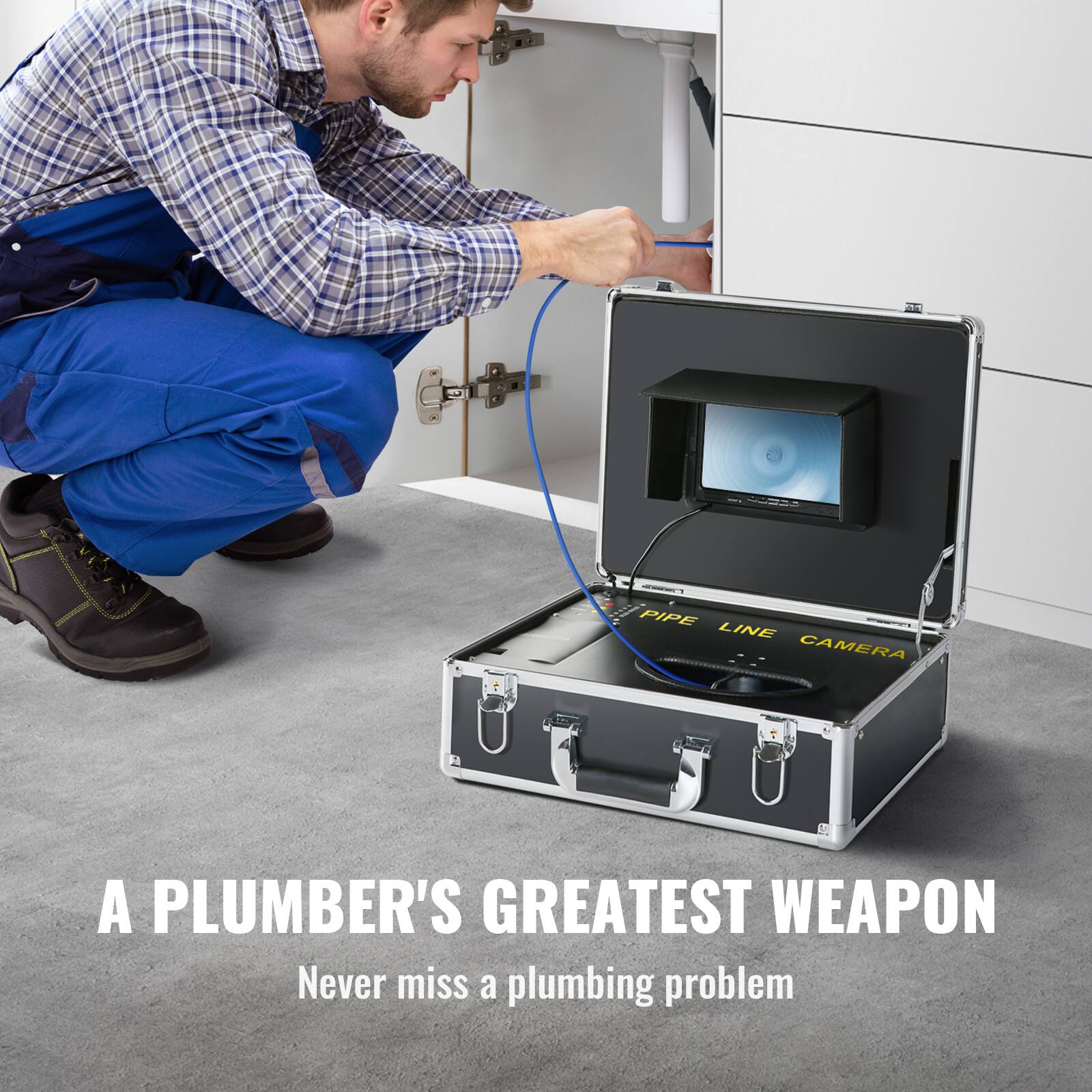PIPE LINE CAMERA  
A PLUMBER'S GREATEST WEAPON  
Never miss a plumbing problem