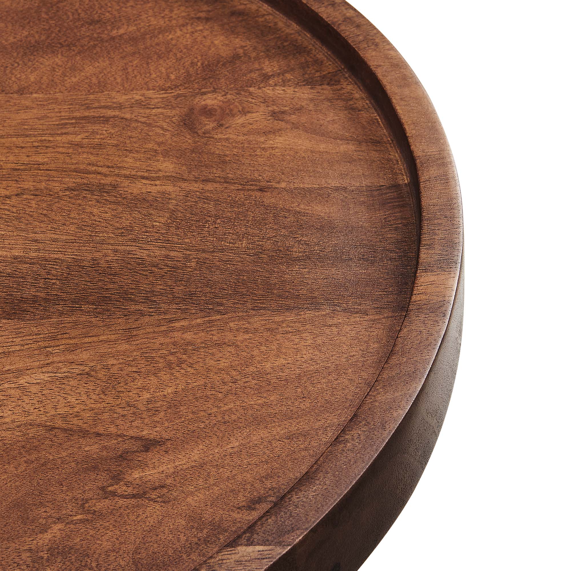 Alt View 4. Modway - Chiro Round Wood Side Table by Modway - Walnut.