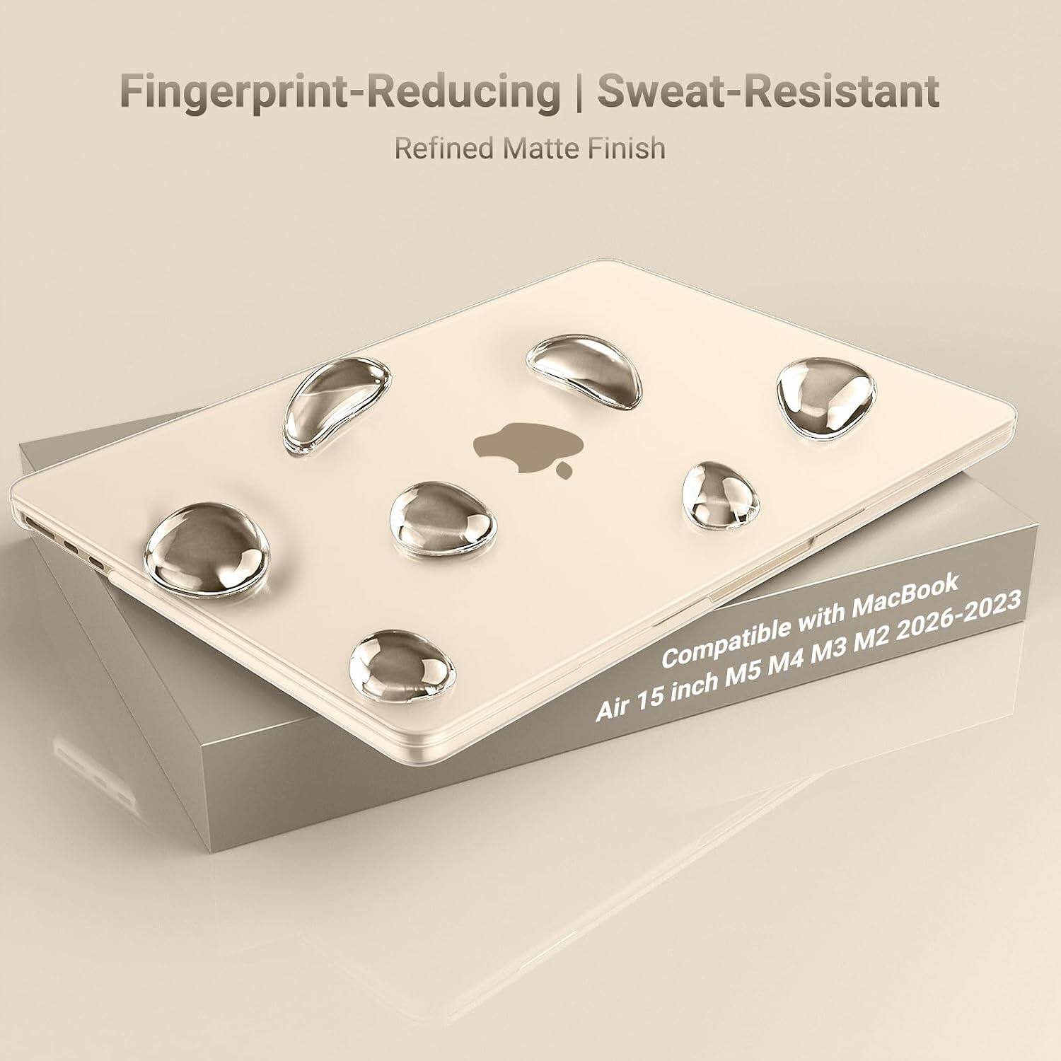 Fingerprint-Reducing | Sweat-Resistant  
Refined Matte Finish  

Compatible with MacBook Air 15 inch M5 M4 M3 M2 2026-2023