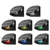 Front. Unique Bargains - 8pcs Solar Fence Lights Outdoor Solar Deck Lights with RGB 10 Mode Waterproof Fence Light for Outside Stairs Backyard - Black.