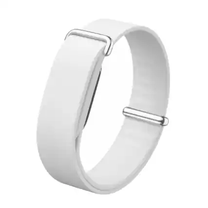 Front. Dteck - Silicone Band for Google Fitbit Air, Adjustable Skin-Friendly Rubber Sport Replacement Wristband - White.