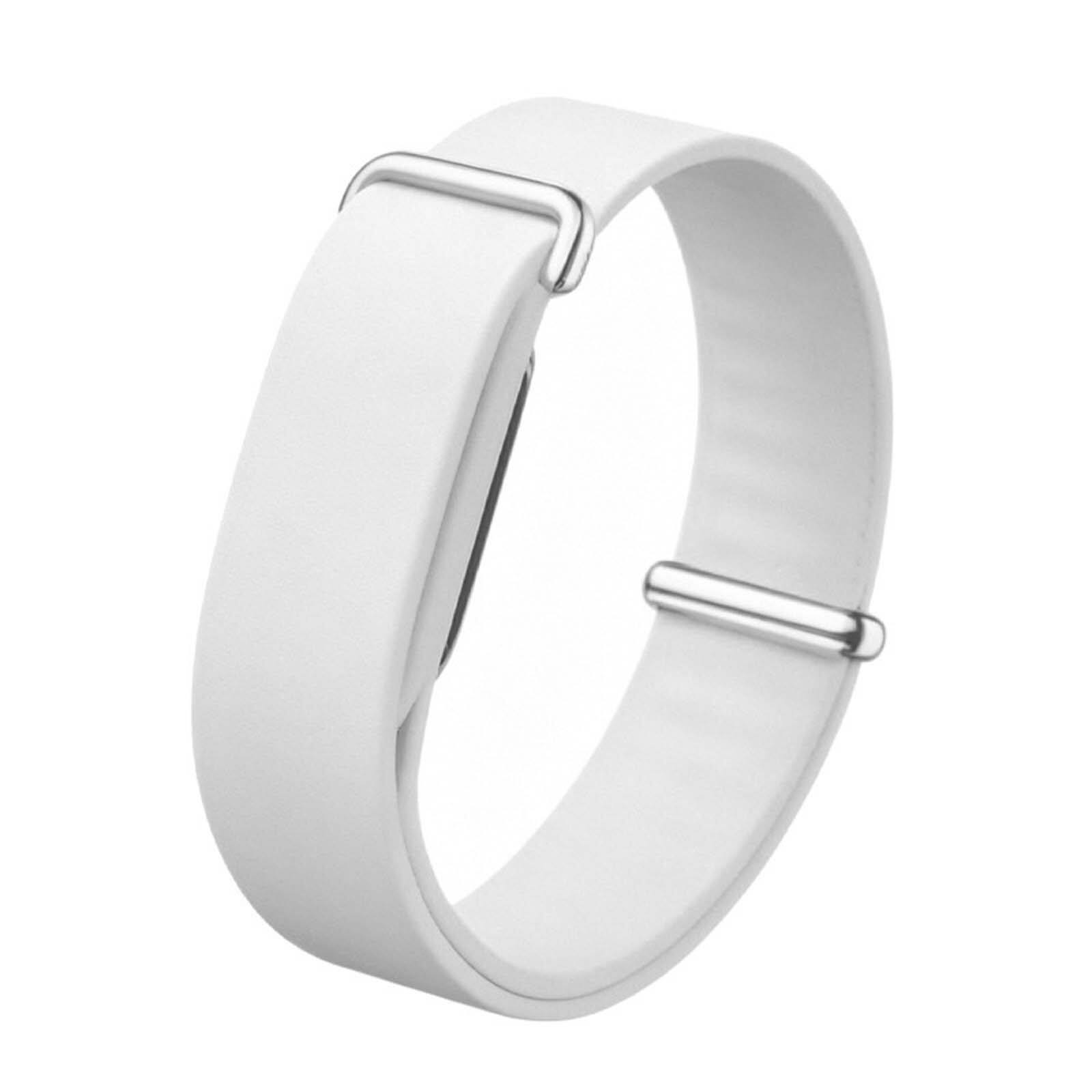 Front. Dteck - Silicone Band for Google Fitbit Air, Adjustable Skin-Friendly Rubber Sport Replacement Wristband - White.