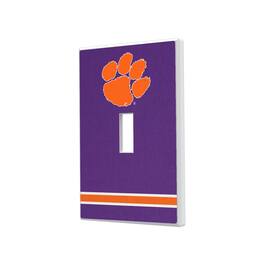 Keyscaper - Clemson Tigers Stripe Design Single Toggle Light Switch Plate - Multicolor