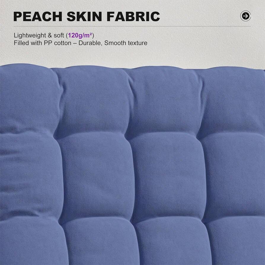 PEACH SKIN FABRIC

Lightweight & soft (120g/m²)  
Filled with PP cotton – Durable, Smooth texture