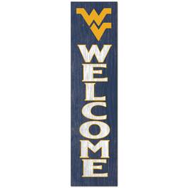 Jardine - West Virginia Mountaineers 12'' x 48'' Welcome Outdoor Leaner - Blue