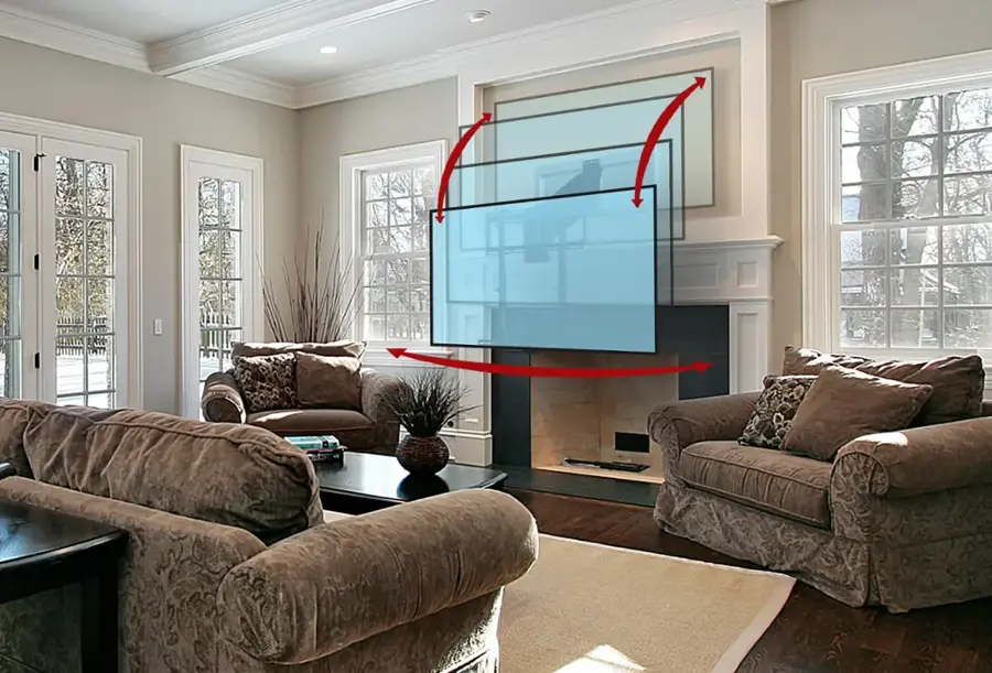 Alt View 14. MantelMount - Pull Down TV Wall Mount for Most 45" - 90" TVs - Black.