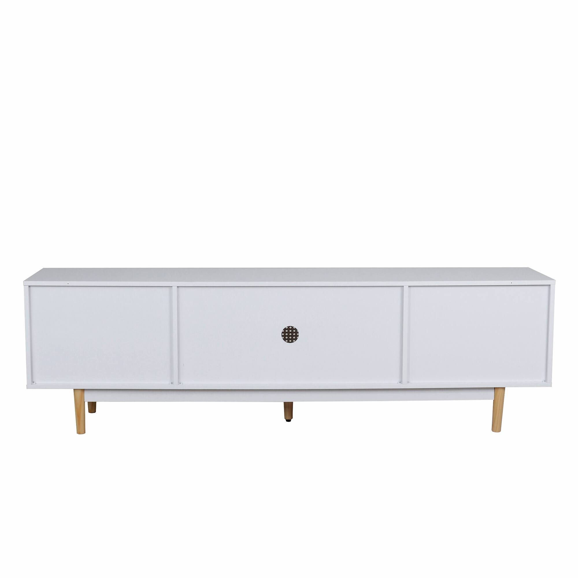 Alt View 7. Spaco - Spaco 70" TV Stand for TVs up to 80",Minimalist TV Console Table with Drawers,Media Entertainment Center for Living Room - White.