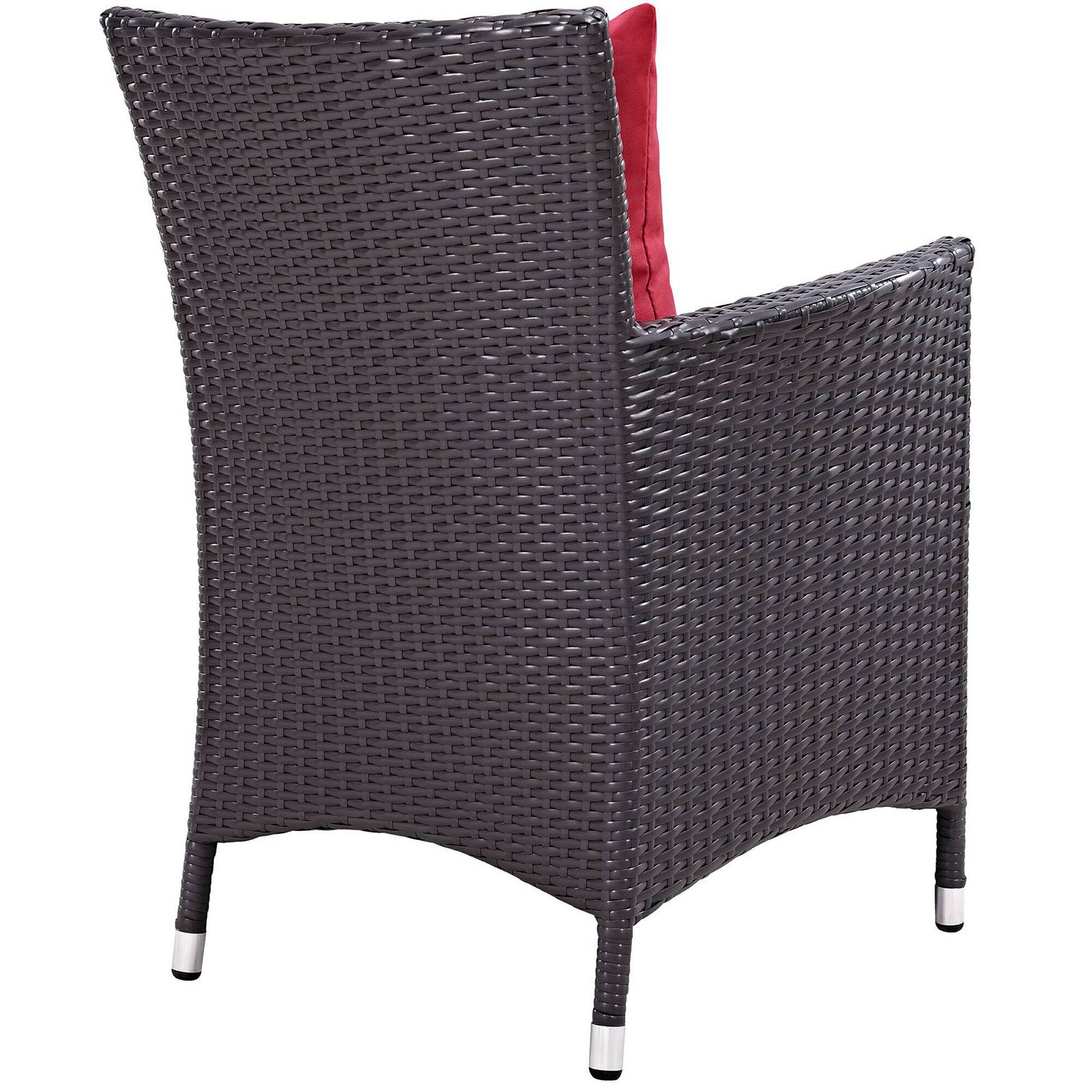 Left. Modway - Convene Dining Outdoor Patio Armchair by Modway - Espresso Red.