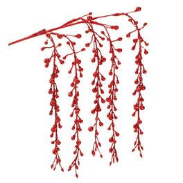 BreeBe - Hanging Glitter Berry Spray (Set of 2) - Red