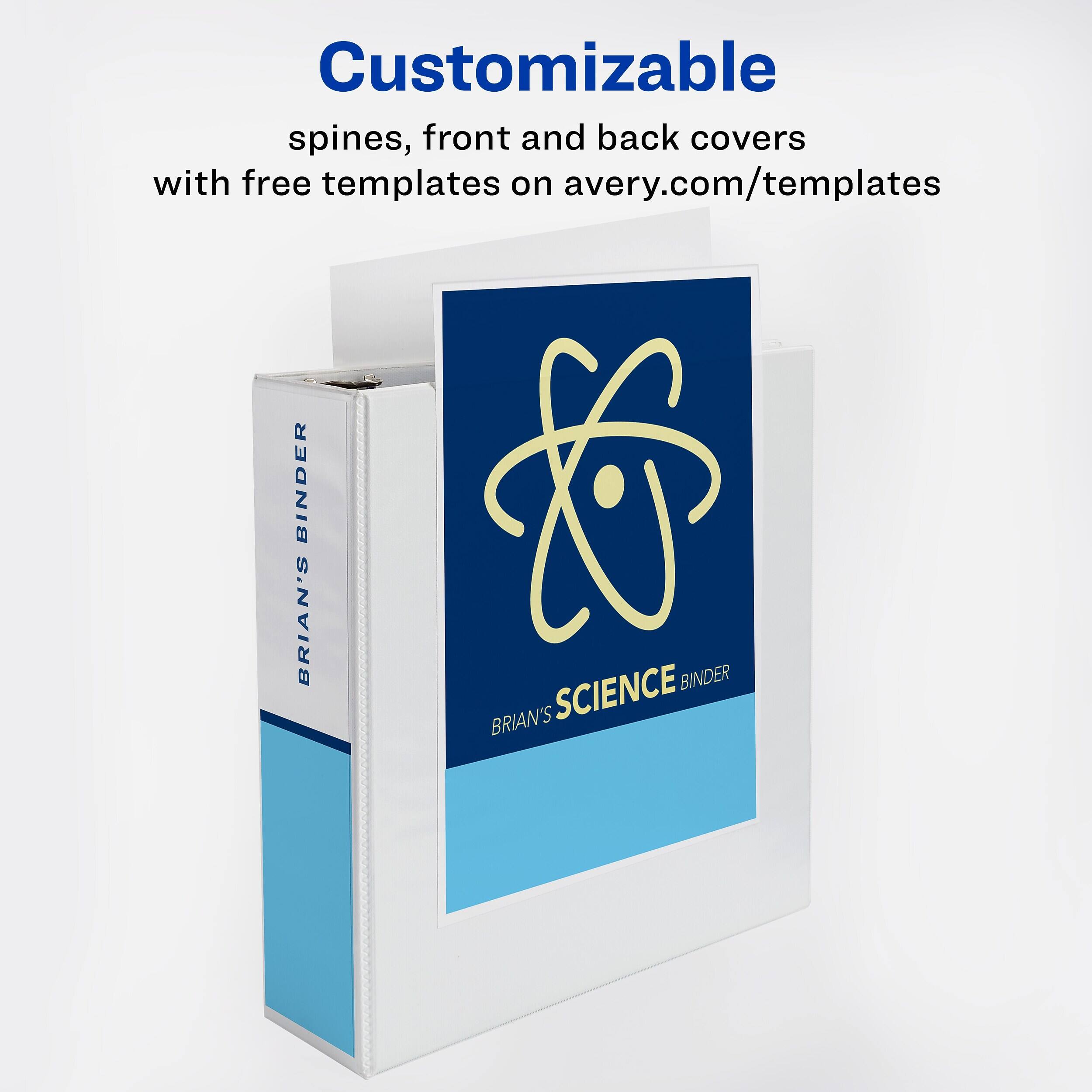 Customizable spines, front and back covers with free templates on avery.com/templates

BRIAN'S SCIENCE BINDER