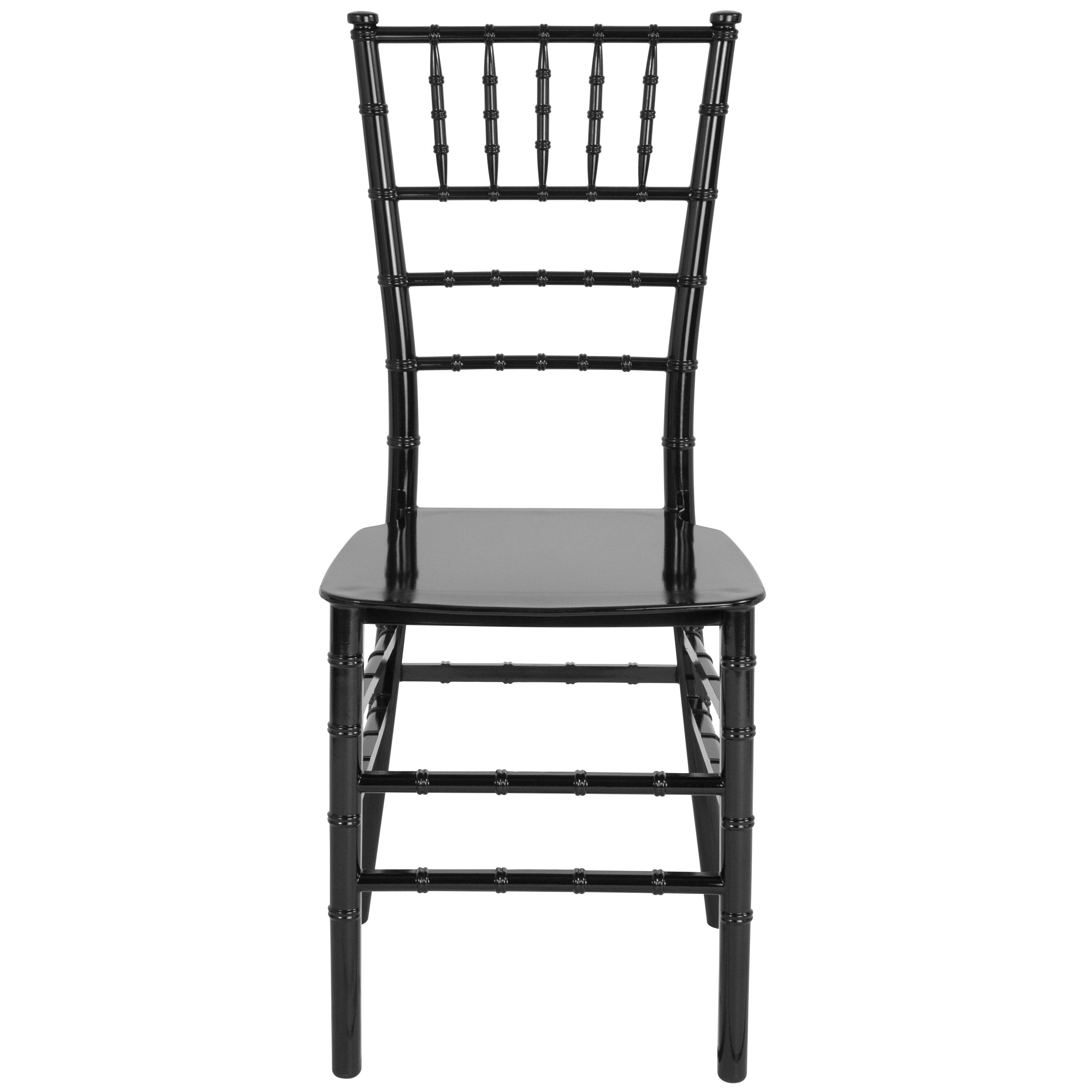 Alt View 7. Emma + Oliver - Resin Stacking Dining Chiavari Chair - Black.