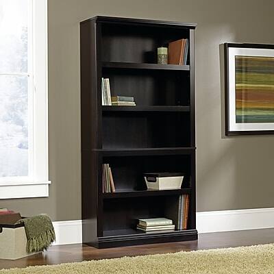 Alt View 1. Sauder - Sauder Select 70"H 5-Shelf Bookcase, Estate Black (414235) - Black.