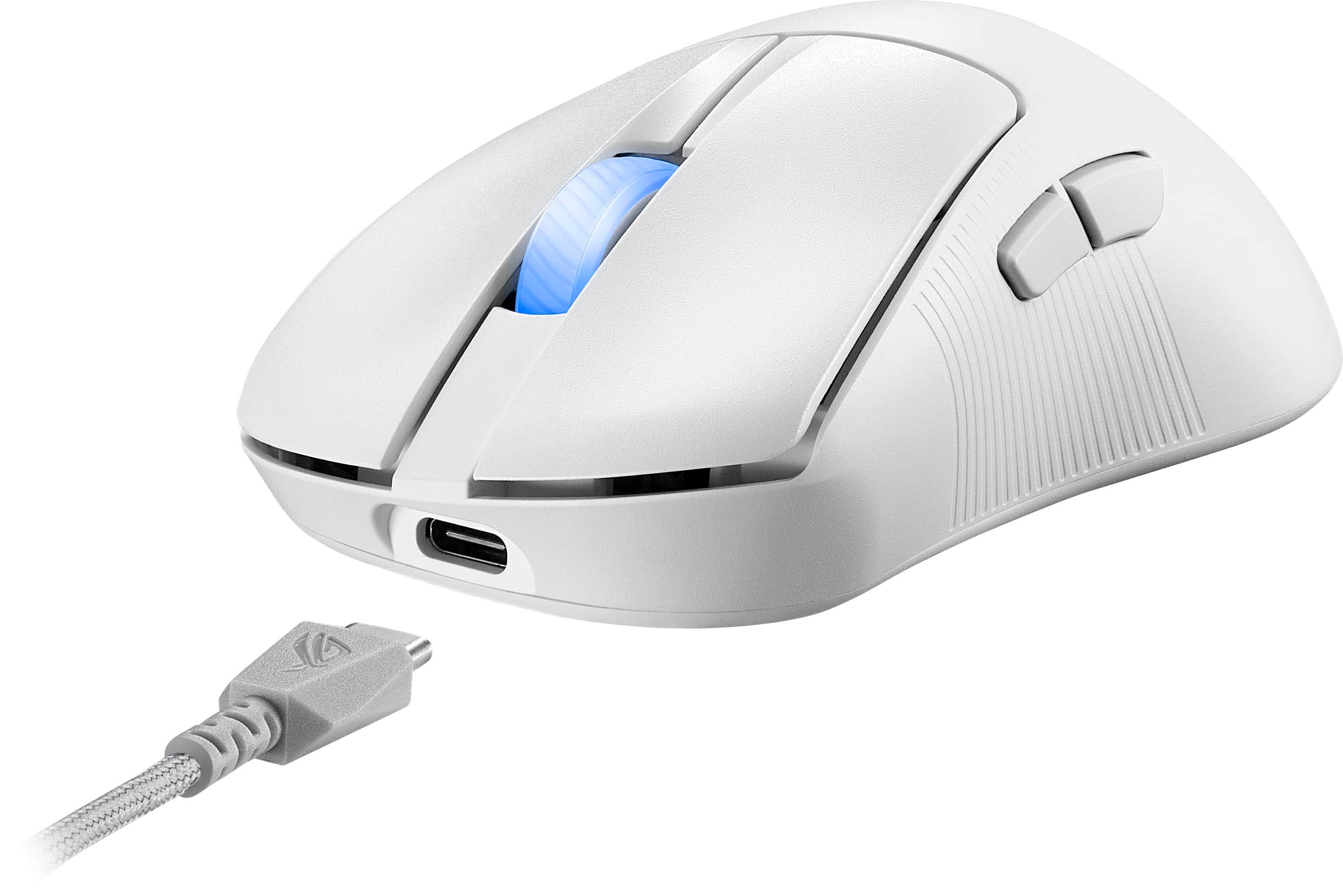Alt View 13. ASUS - ROG Keris II Ace Ultralight Wireless Optical Gaming Mouse with ROG SpeedNova Wireless Technology - White.