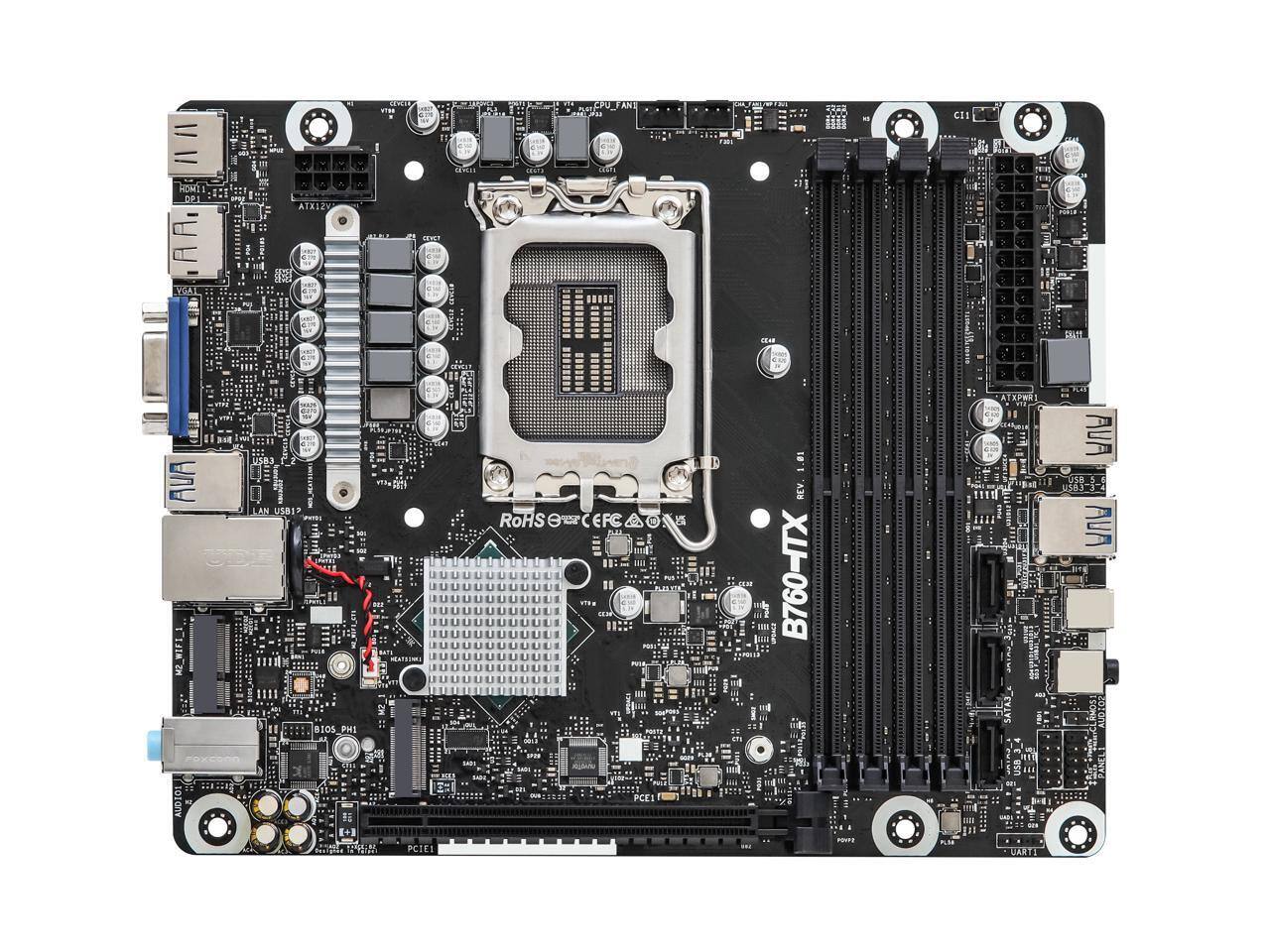 Sure, here is the corrected and grouped text from the image:

**Top Left:**
- CPU a CII a HOMI 20 s AlXIZ 20LTS ash

**Top Center:**
- 1 - 2 I A hy 2 1E.48 DAI 0 eare u LAN UB11 ODE IJIN M2 BIOS PHS

**Top Right:**
- .0.1 nATs 3 P LAS REV RoHS 9w EFCAONU EFC 11 " Paris B760HITX mis

**Bottom Left:**
- TO ATAPRIS AUA U18 CEREU AUA AUDIOS 2.. B E+3 1aat PCIEI

**Bottom Center:**
- B760-TX

**Bottom Right:**
- PCEI -