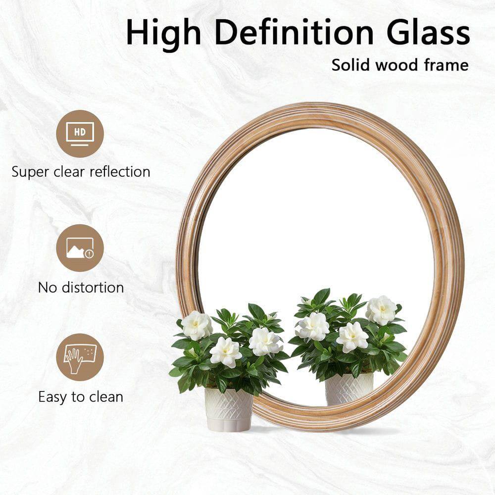 High Definition Glass  
Solid wood frame  

- Super clear reflection  
- No distortion  
- Easy to clean