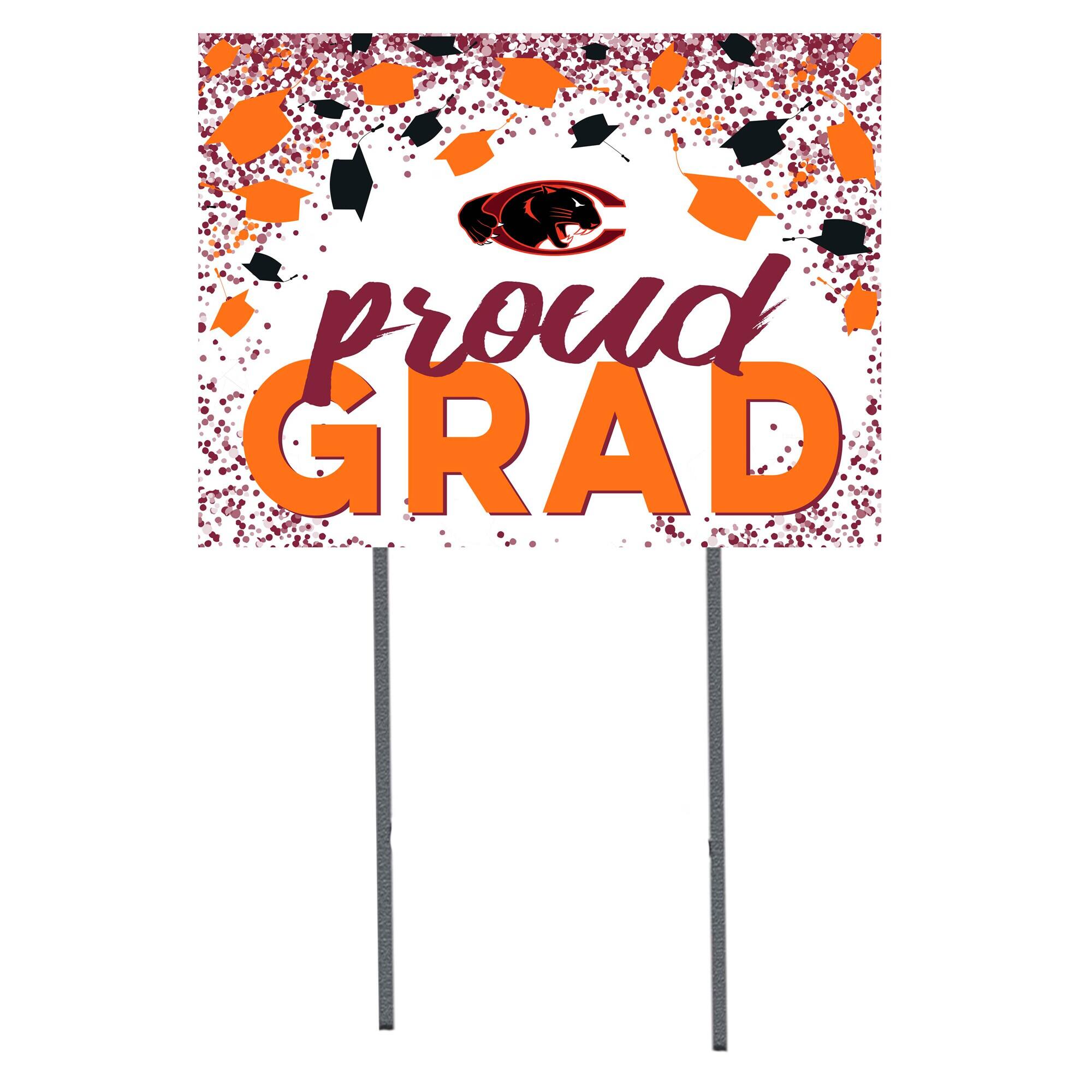 Claflin Panthers 18" x 24" Proud Grad Yard Sign