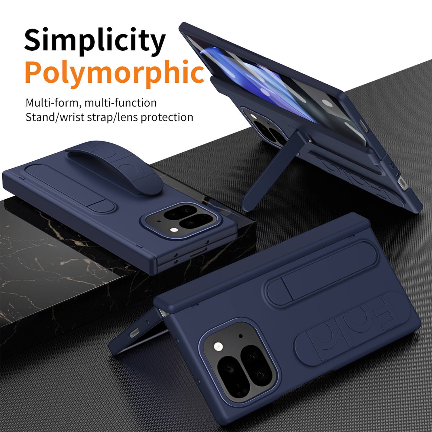 Simplicity Polymorphic  
Multi-form, multi-function  
Stand/wrist strap/lens protection