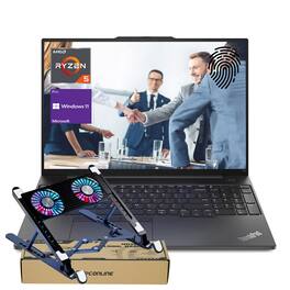 Lenovo - Upgraded - ThinkPad E16 Gen 2 16" FHD+ Laptop - AMD Ryzen 5 7535HS - 40GB DDR5 RAM 1TB SSD - Fingerprint Reader -Laptop cooler - Black