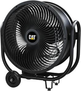 Caterpillar - CF-HVD-24AC-BK 24" High-Velocity Industrial Fan - 6500 CFM, 3-Speed, 360° Tilt