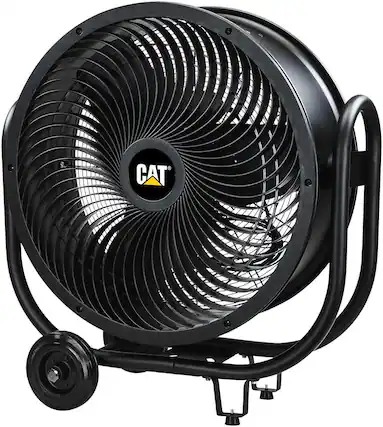 Front. Caterpillar - Caterpillar CF-HVD-24AC-BK 24" High-Velocity Industrial Fan - 6500 CFM, 3-Speed, 360° Tilt.