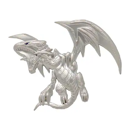 Front. Fanattik - Yu-Gi-Oh! Blue Eyes White Dragon Limited Edition .999 Silver-Plated Pin - Silver.