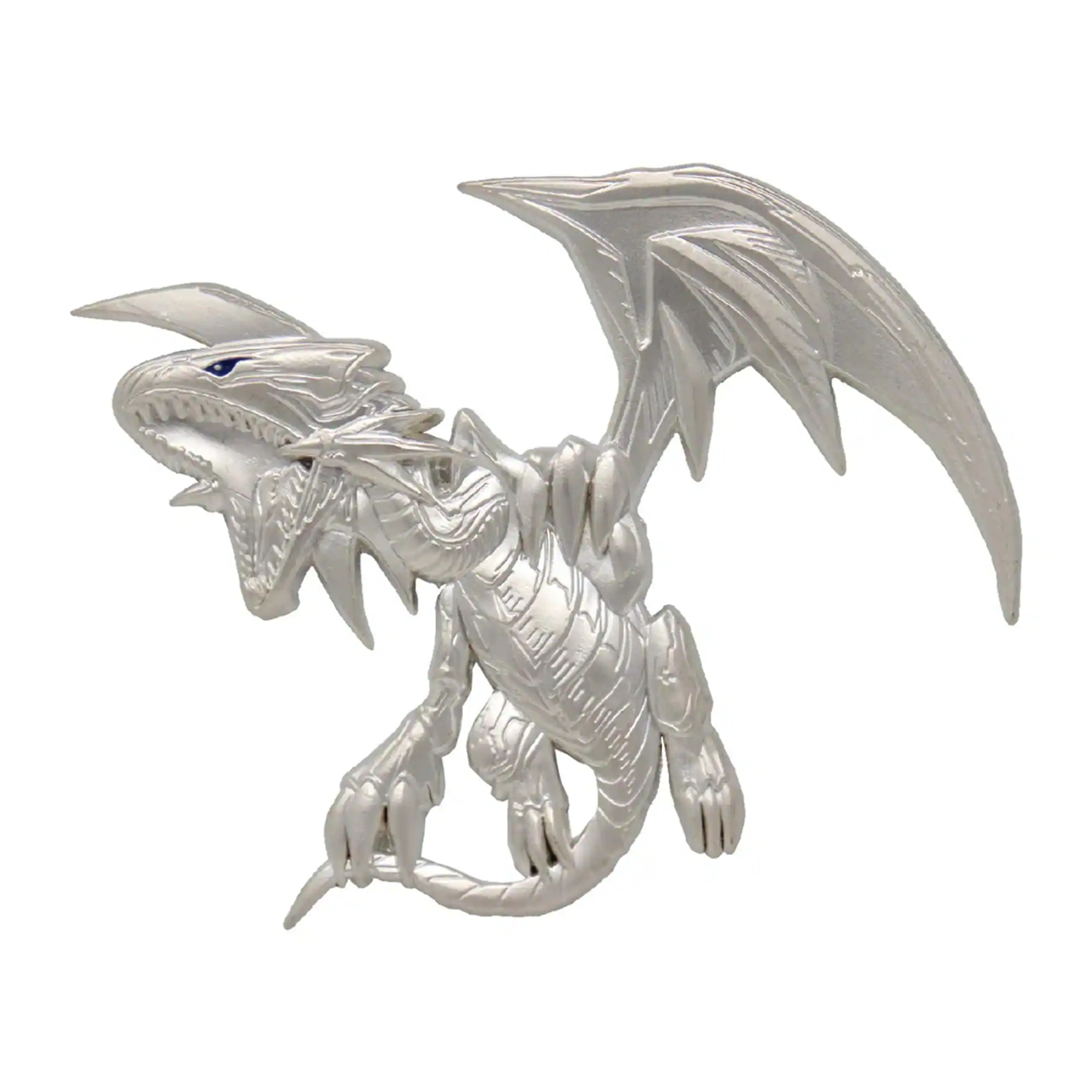 Front. Fanattik - Yu-Gi-Oh! Blue Eyes White Dragon Limited Edition .999 Silver-Plated Pin - Silver.