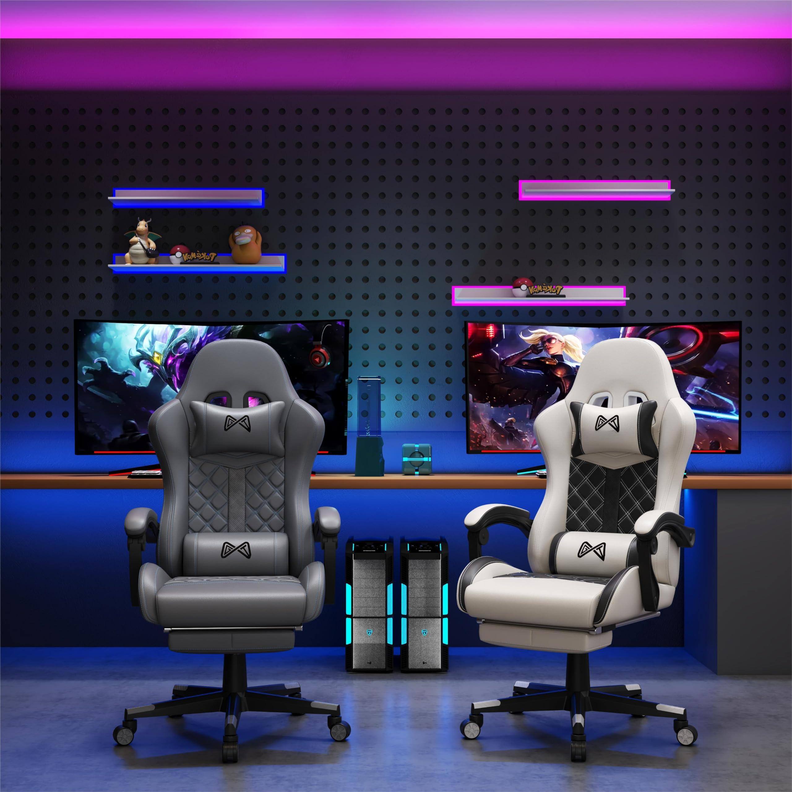 Alt View 1. Hirose Alice - Gaming Chair, Adult Chair, High Back Computer Chair with Footrest and Linked Armrests, Office Video Game Ch... - Green.