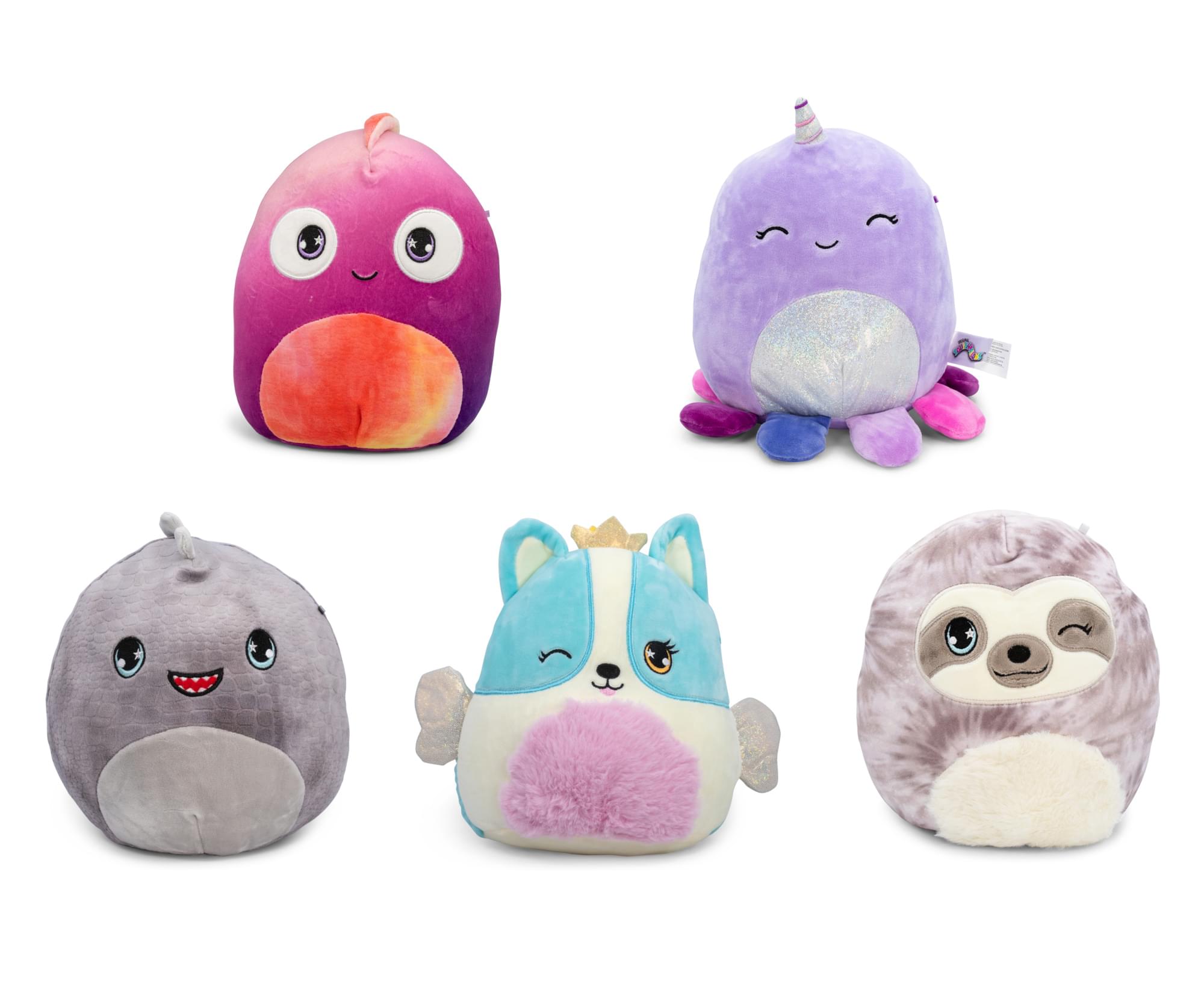 Alt View 1. Kellytoy - Squishmallow Axolotl Mystery Squad 8 Inch Blind Bag Mini Plush | One Random - Blue.