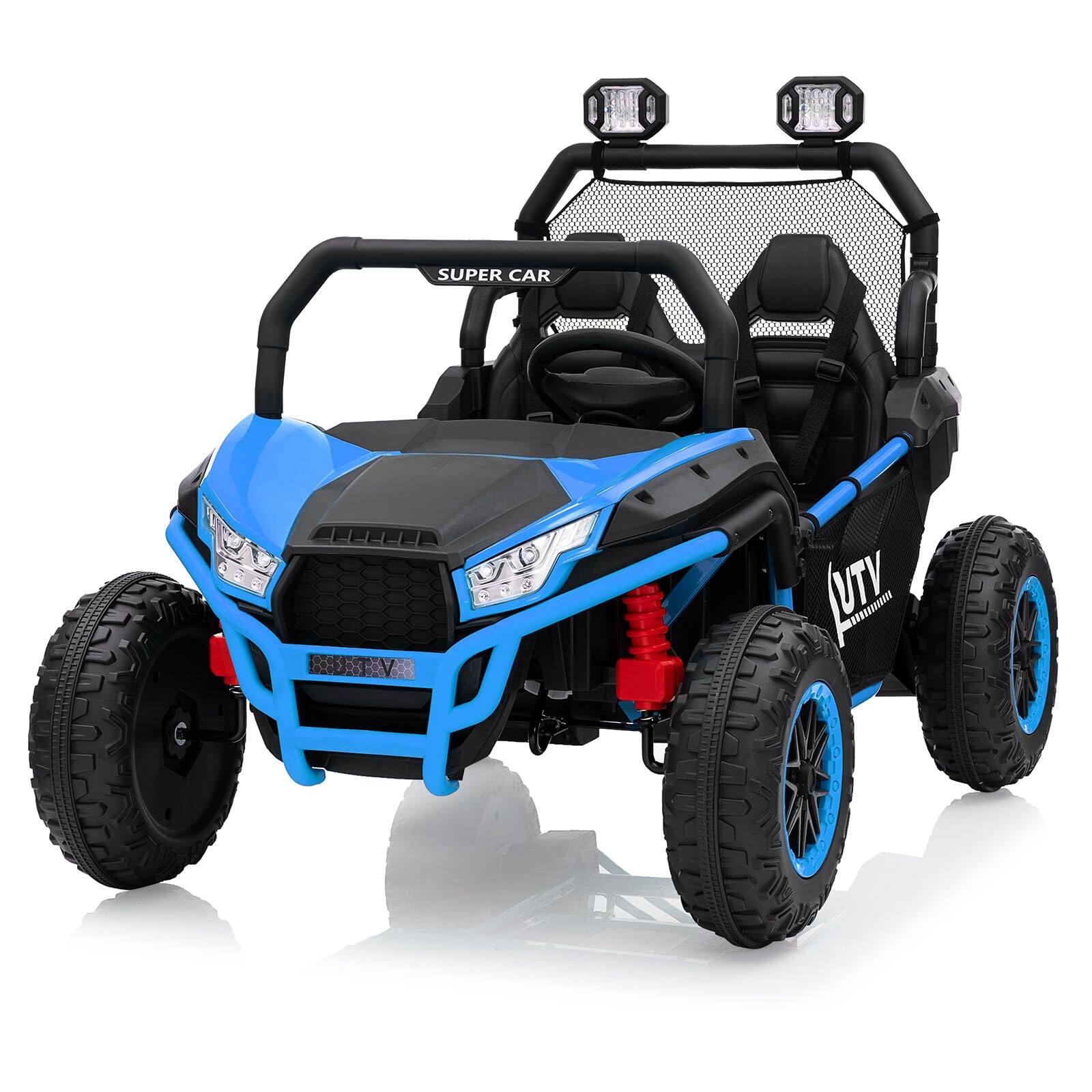 GARVEE - 2 Seater 24V Ride On Car,Electric Vehicle Utv Car for Kids - Blue