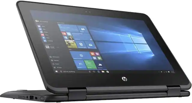 Front. HP - HP ProBook x360 11 G2 EE 11.6" Touchscreen 2 in 1, Intel Core i5-7Y54 core @ 1.2 GHz 8GB RAM 128GB SSD Windows 11 Pro.