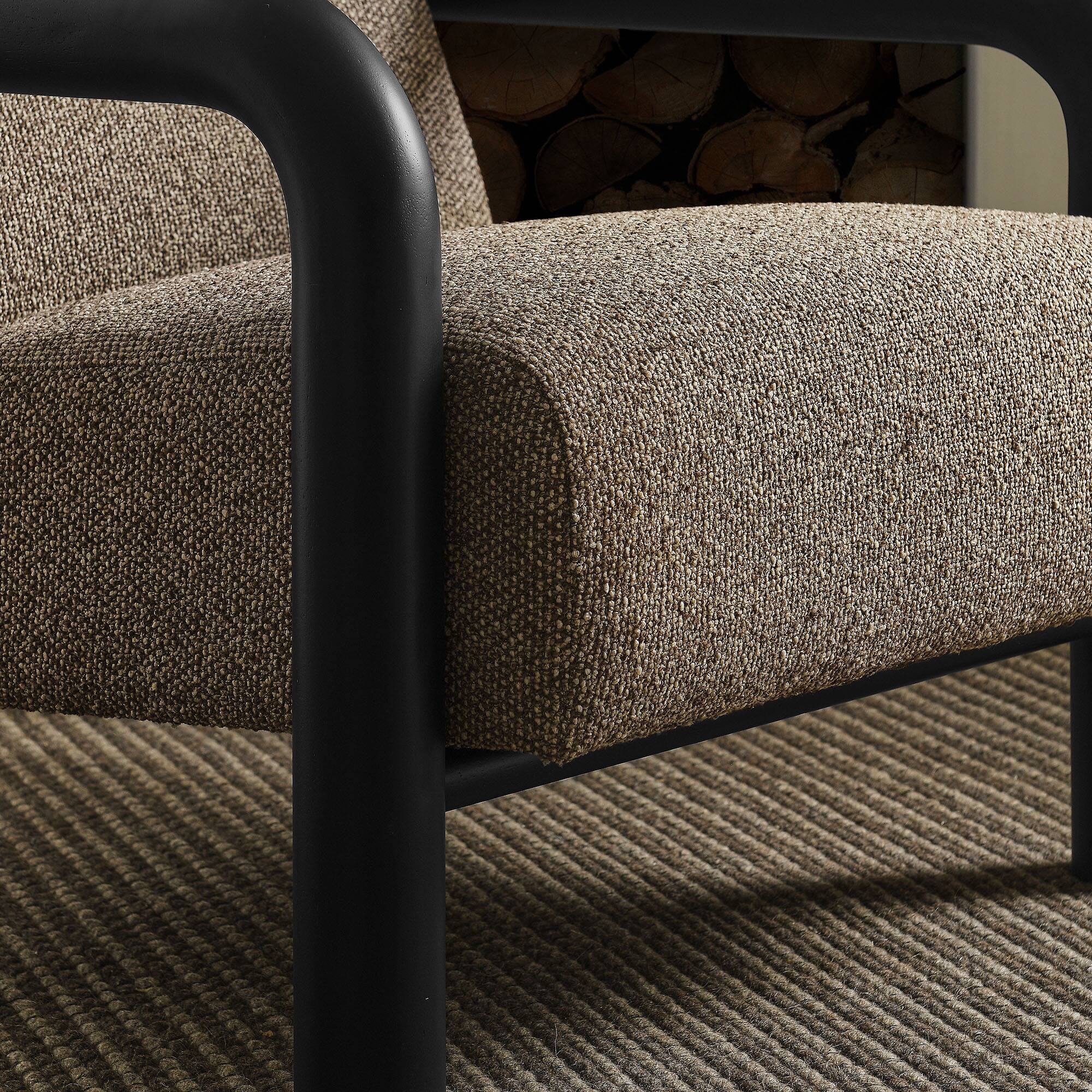 Alt View 1. Modway - Sereno Boucle Accent Chair by Modway - Earth Black.