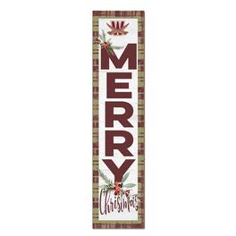 Jardine - Walsh Cavaliers 12'' x 48'' Outdoor Merry Christmas Leaner - White