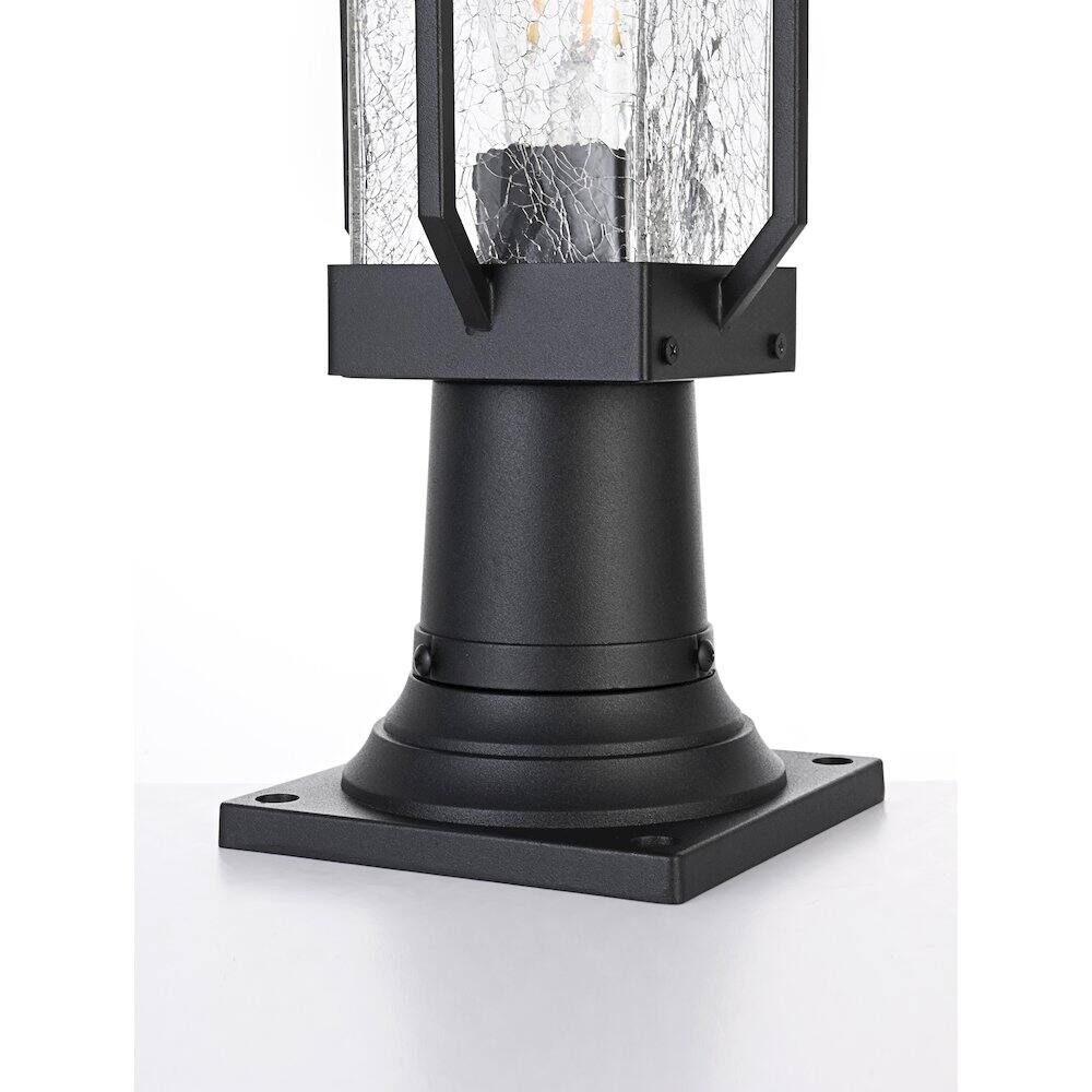 Alt View 1. Elegant Lighting - Salem 7 inch Outdoor Pendant in Black - Black.