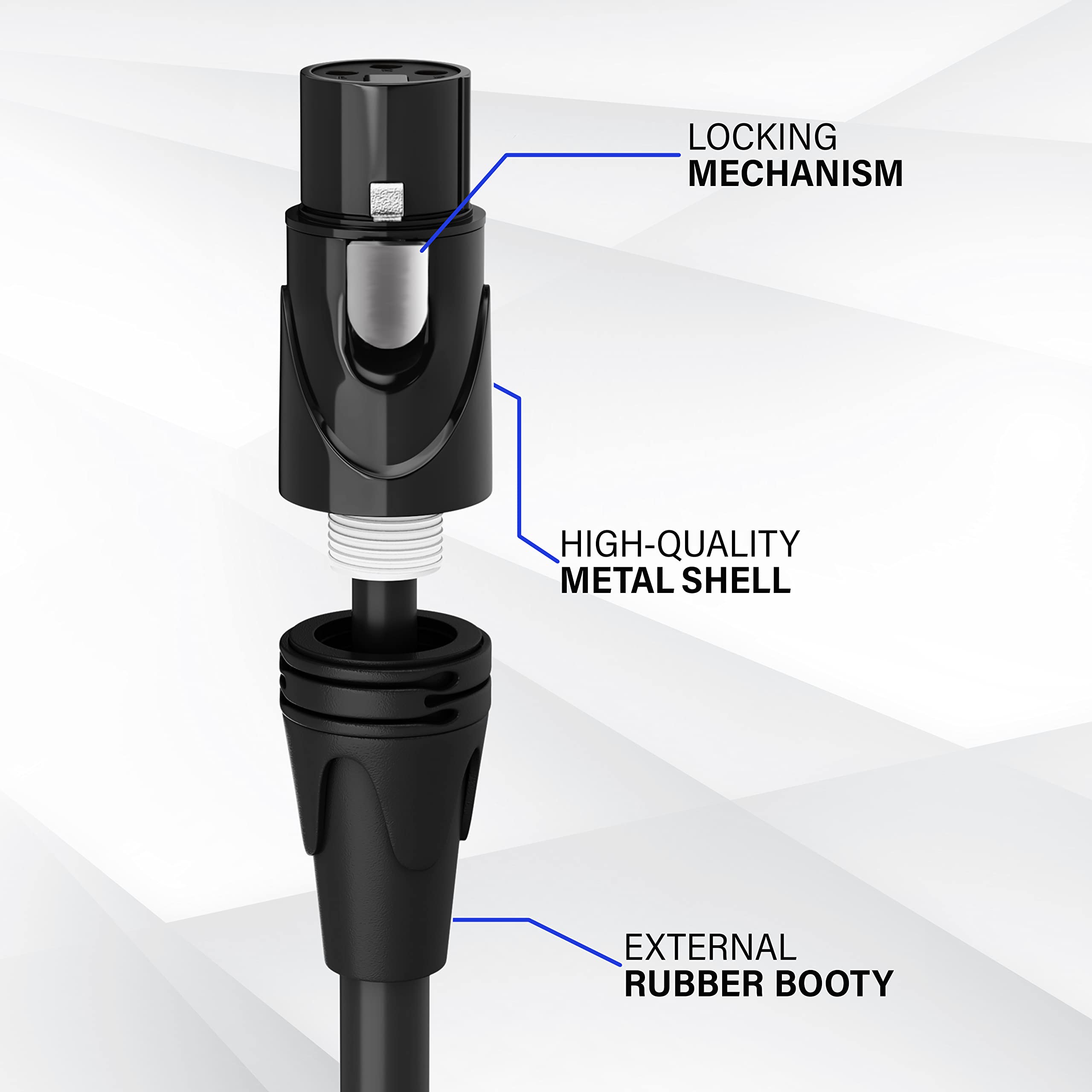 LOCKING MECHANISM, HIGH-QUALITY METAL SHELL, EXTERNAL RUBBER BOOTY