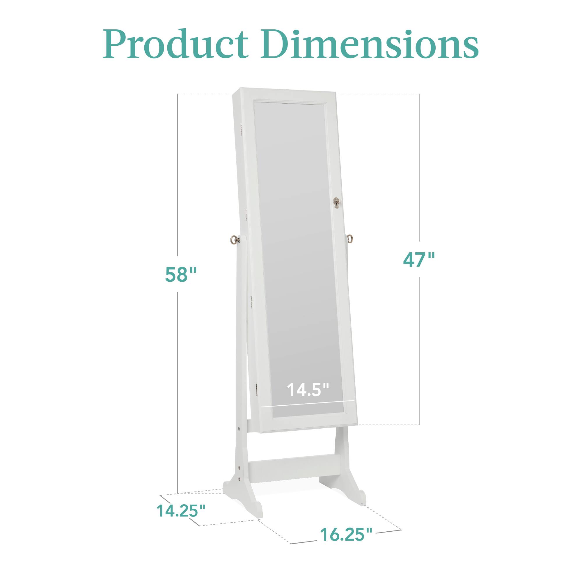 Product Dimensions: 58" x 47" x 14.5" x 14.25" x 16.25"