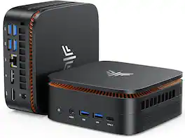Kamrui - P1 - 4K UHD Mini PC - AΜD Ryzen Embedded R2544 (4C/8T, Up To 3.7 GHz) - 8GB DDR4 RAM 256GB SSD - Win11 Pro WiFi5 BT4.2 - Black