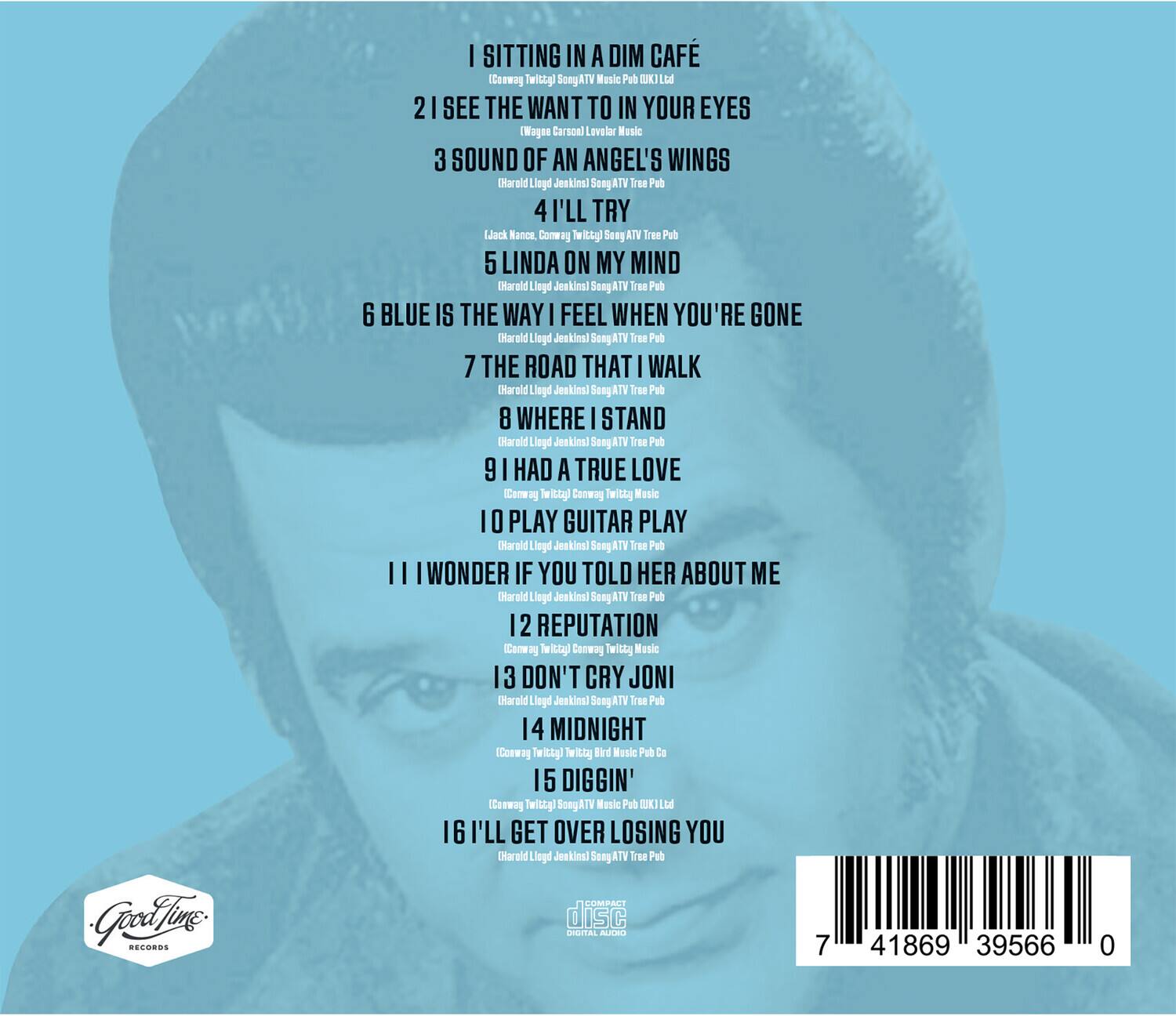 1. I SITTING IN A DIM CAFÉ  
   (Conway Twitty / Sony ATV Music Pub UK Ltd)

2. I SEE THE WANT TO IN YOUR EYES  
   (Wagee Carsoal / Lovalar Music)

3. SOUND OF AN ANGEL'S WINGS  
   (Harold Linge Jenkins / Song ATV Tree Pub)

4. I'LL TRY  
   (Jack Nance / Conway Twitty / Sony ATV Tree Pub)

5. LINDA ON MY MIND  
   (Harold Linge Jenkins / Song ATV Tree Pub)

6. BLUE IS THE WAY I FEEL WHEN YOU'RE GONE  
   (Harold Linge Jenkins / Song ATV Tree Pub)

7. THE ROAD THAT I WALK  
   (Harold Linge Jenkins / Song ATV Tree Pub)

8. WHERE I STAND  
   (Harold Linge Jenkins / Song ATV Tree Pub)

9. I HAD A TRUE LOVE  
   (Conway Twitty / Conway Twitty Music)

10. I PLAY GUITAR PLAY  
    (Harold Linge Jenkins / Song ATV Tree Pub)

11. I WONDER IF YOU TOLD HER ABOUT ME  
    (Harold L