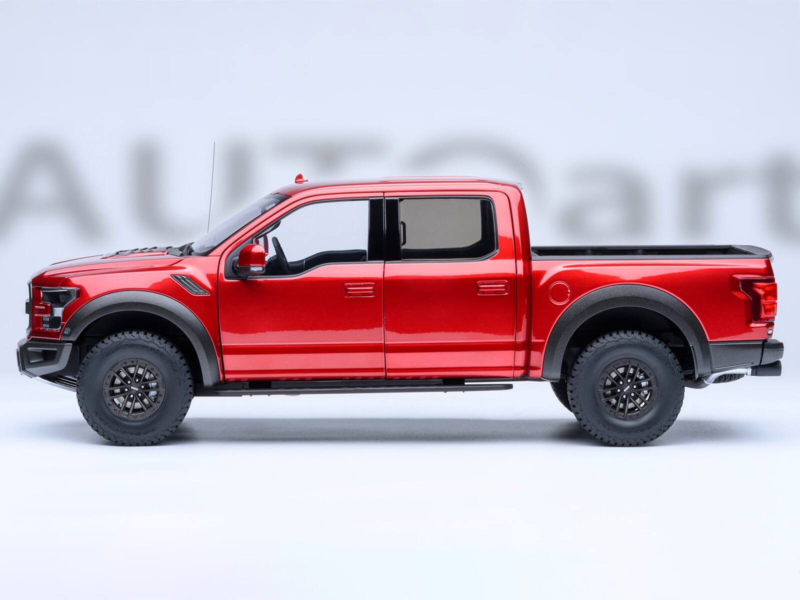 Alt View 7. Autoart - 2019 Ford F-150 Raptor Pickup Truck Ruby Red Metallic 1/18 Model Car by Autoart.